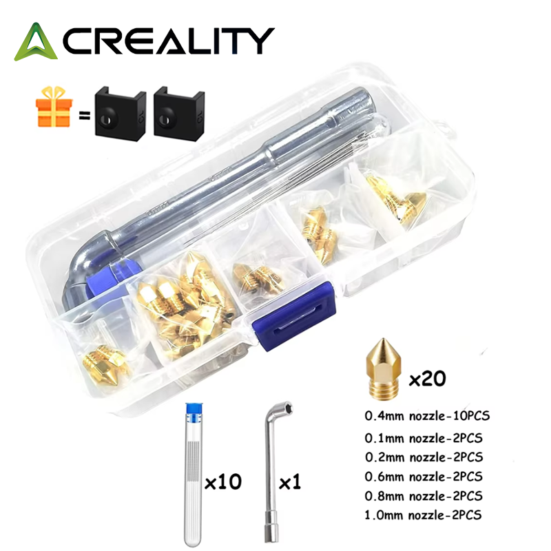 Creality Printer Ender 3 - CREALITY 20 szt. Dysze mosiężne MK8